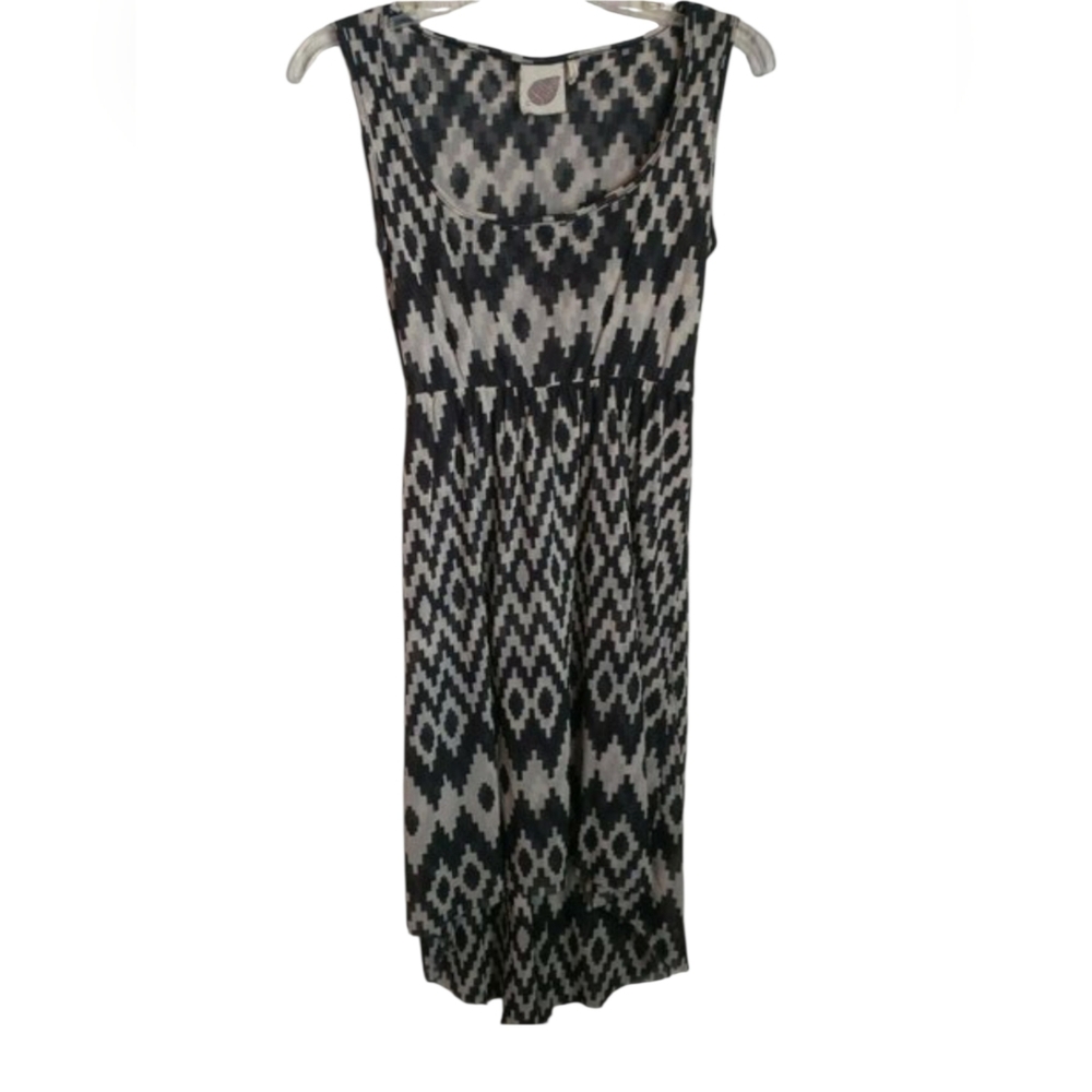 Lilka Brand Hi-Lo Dress Size XS Black and White Print Sleeveless